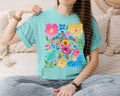 Floral Sea Turtle Graphic Tee product image 1
