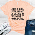 Just a Girl Staring at a Salad Wishing It Was Pizza Graphic product image 1