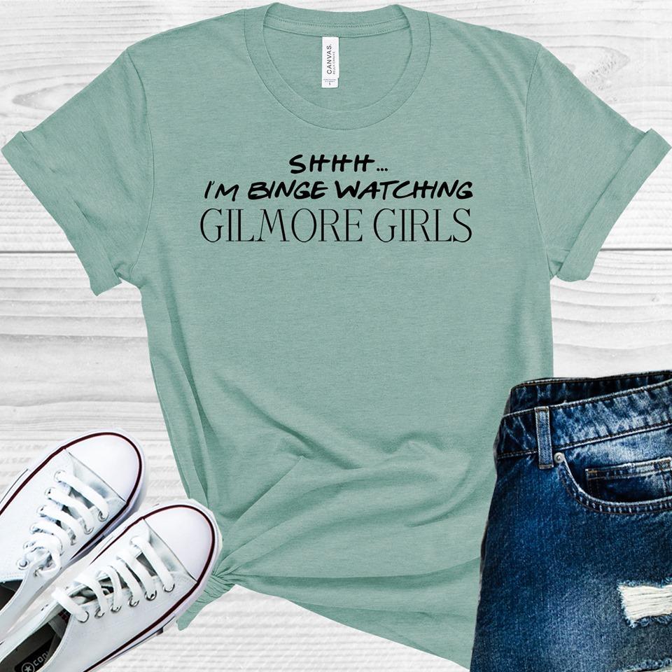 Shhh... I'm Binge Watching Gilmore Girls Graphic Tee product image 1