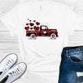 Buffalo Plaid Vintage Truck with Hearts Valentine's Day product image 1