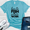 Love to Fish Forced to Work Graphic Tee product image 1