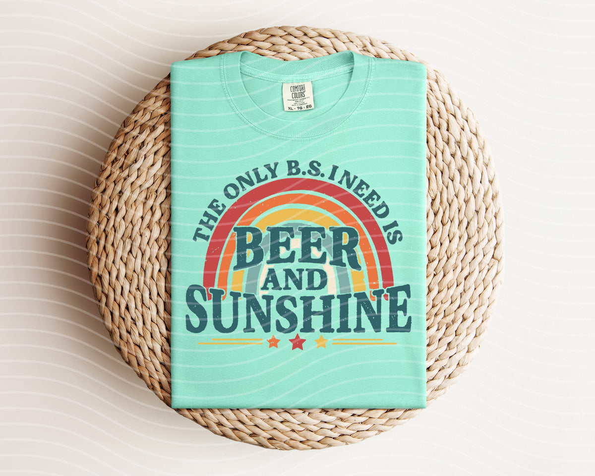 The Only B.S. I Need is Beer and Sunshine Graphic Tee product image 1