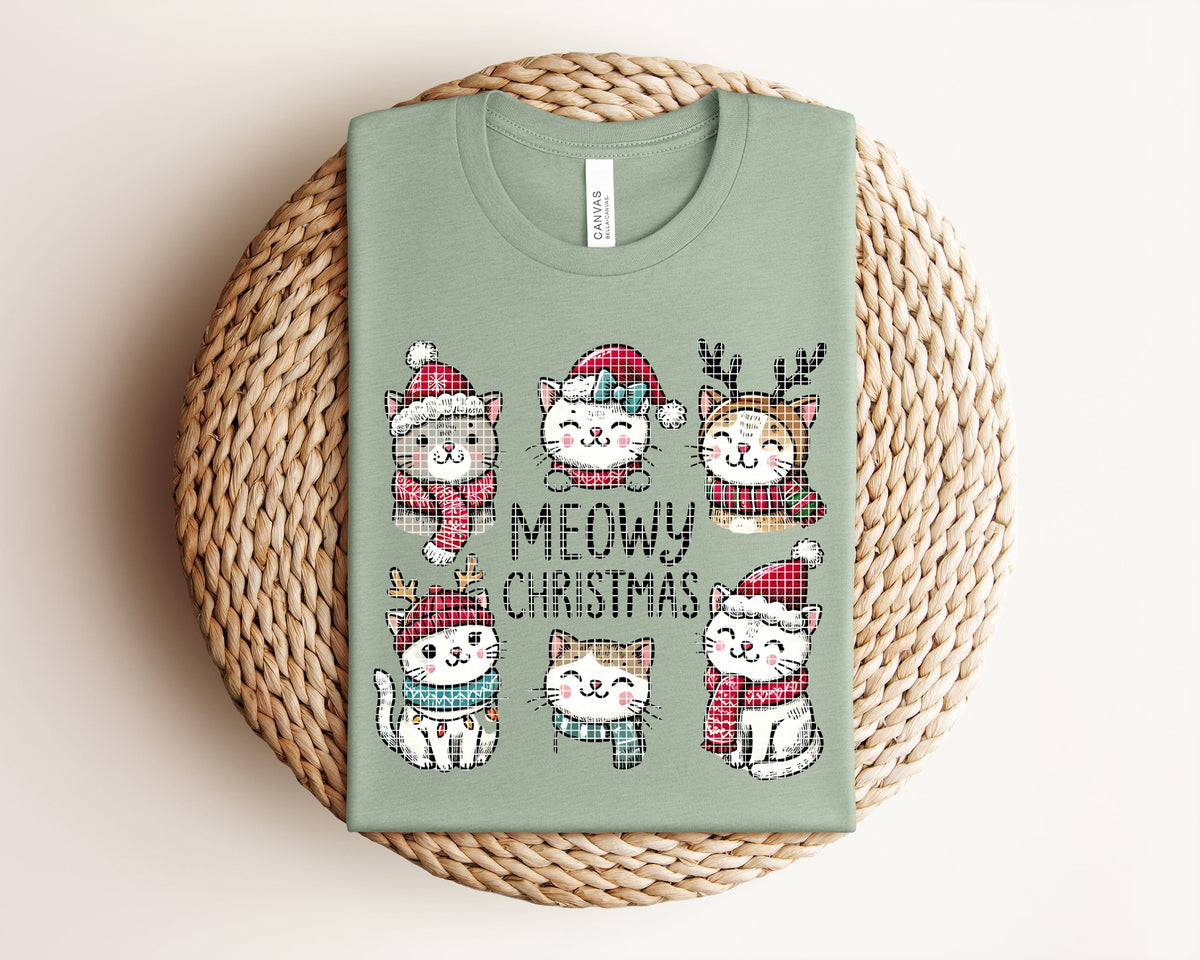 Meowy Christmas Graphic Tee product image 1
