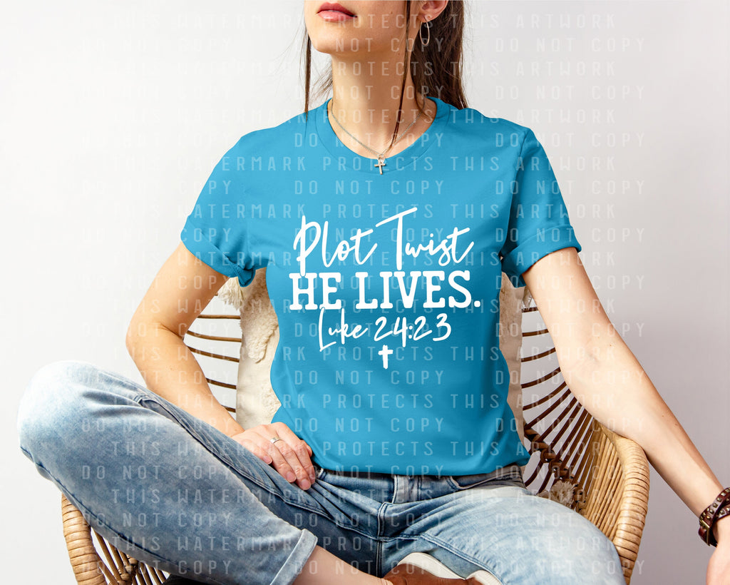 Plot Twist He Lives Graphic Tee product image 2