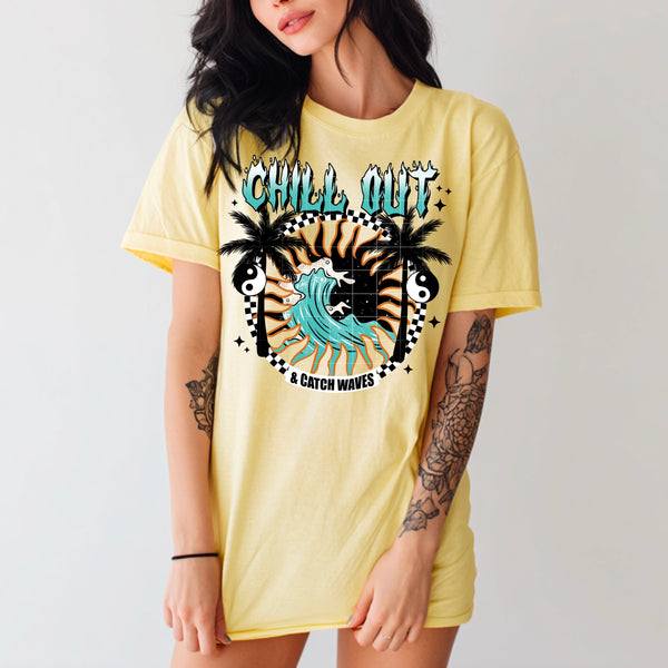 Chill Out & Catch Waves Graphic Tee product image 1