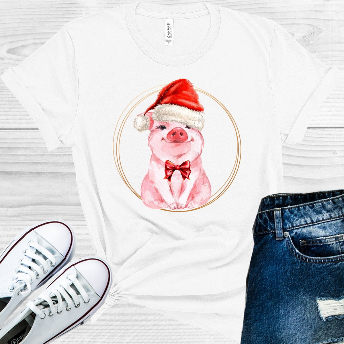 Christmas Pig Graphic Tee product image 1