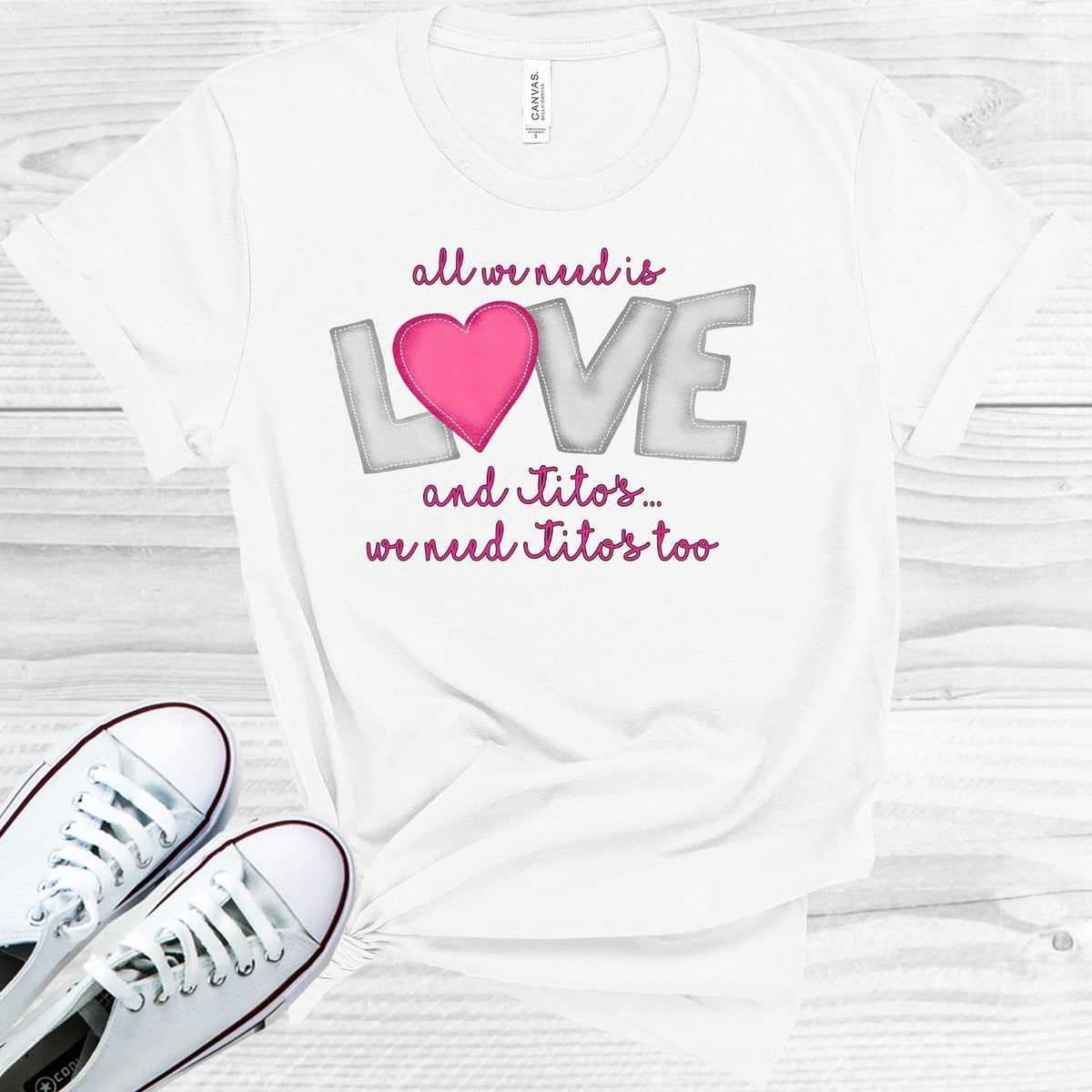 All We Need is Love and Tito's We Too Graphic Tee product image 1